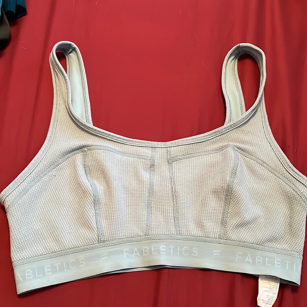 Fabletics waffle pattern sports bra